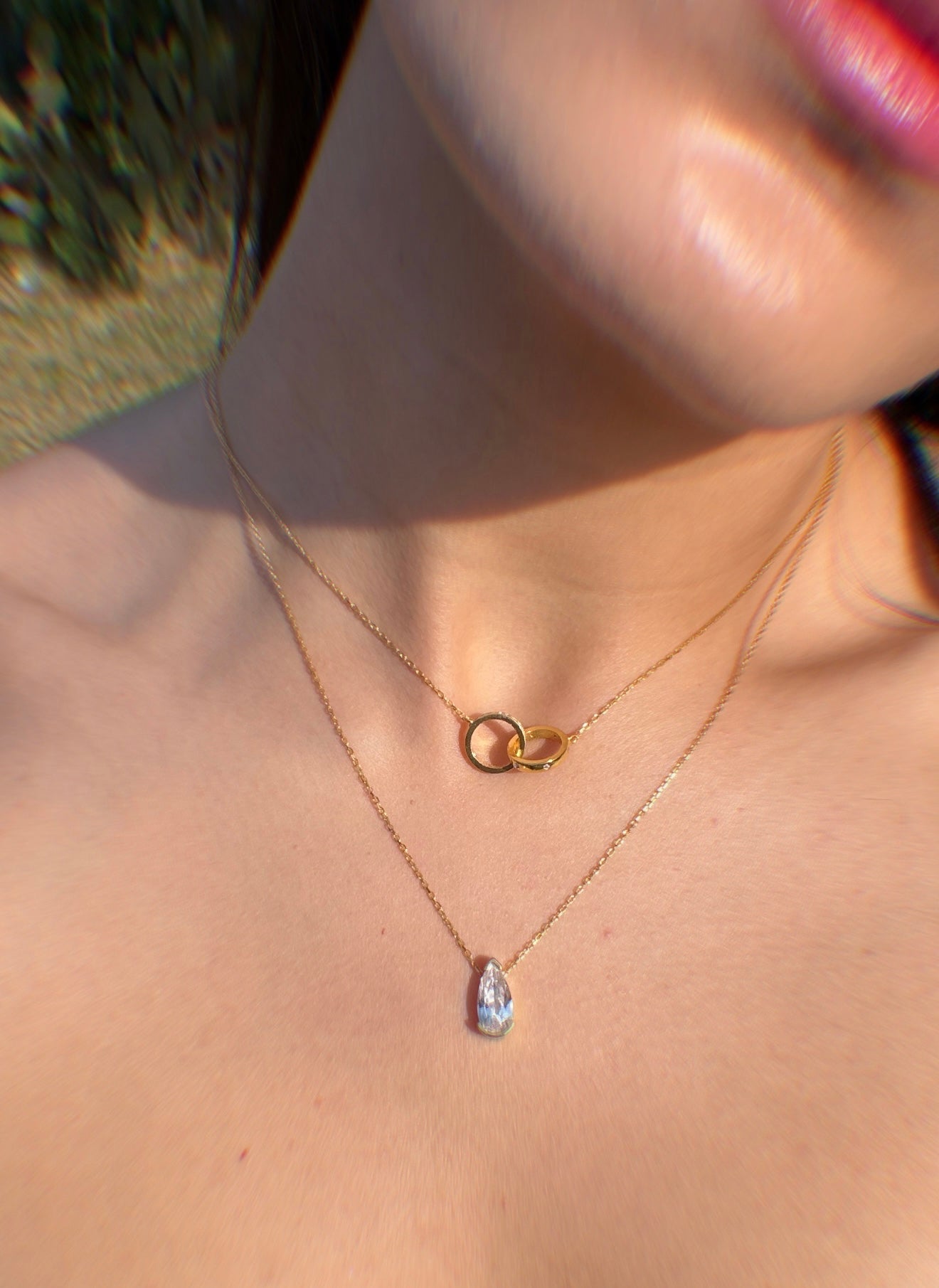 Double Ring Necklace