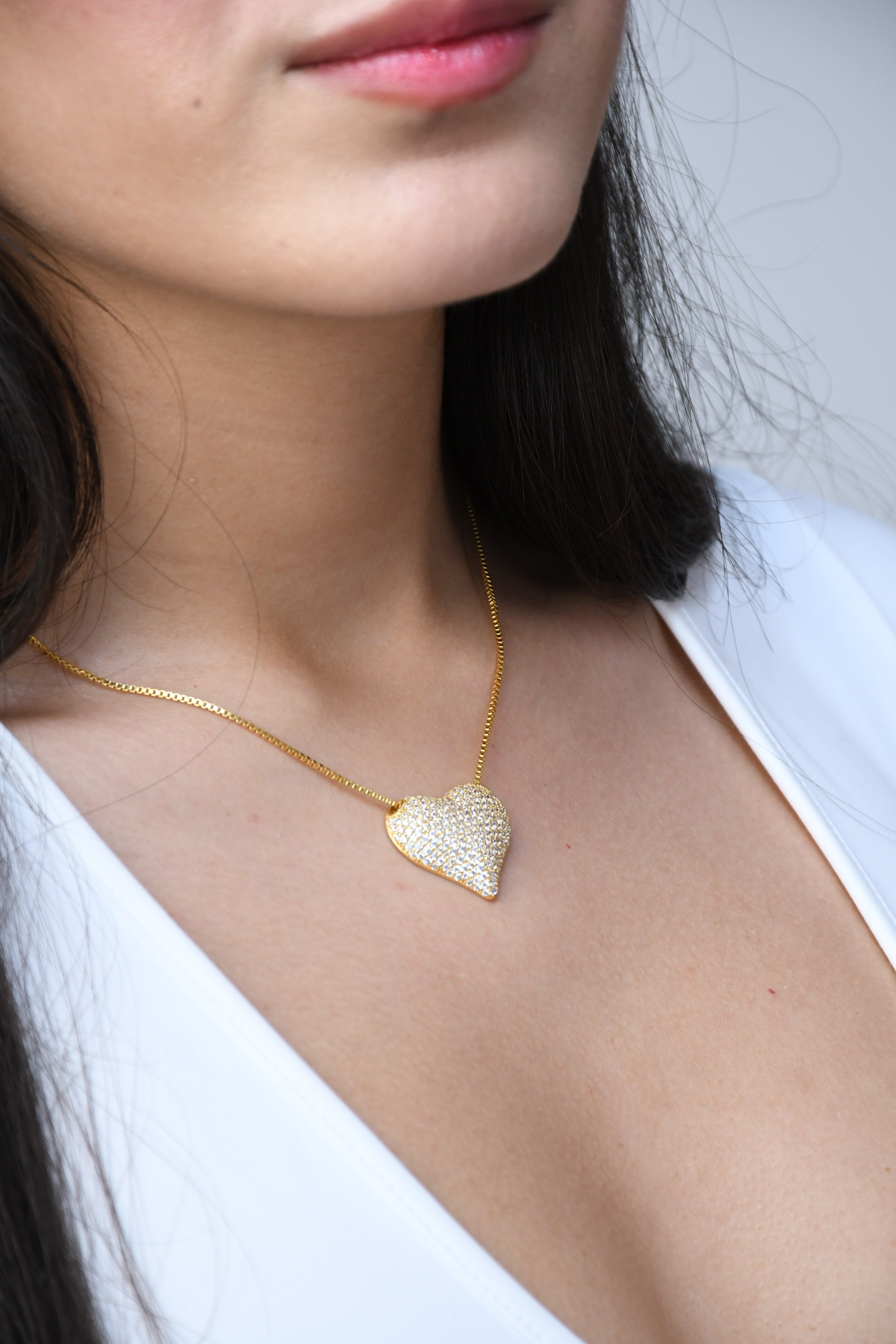 Iced Vera Heart Necklace