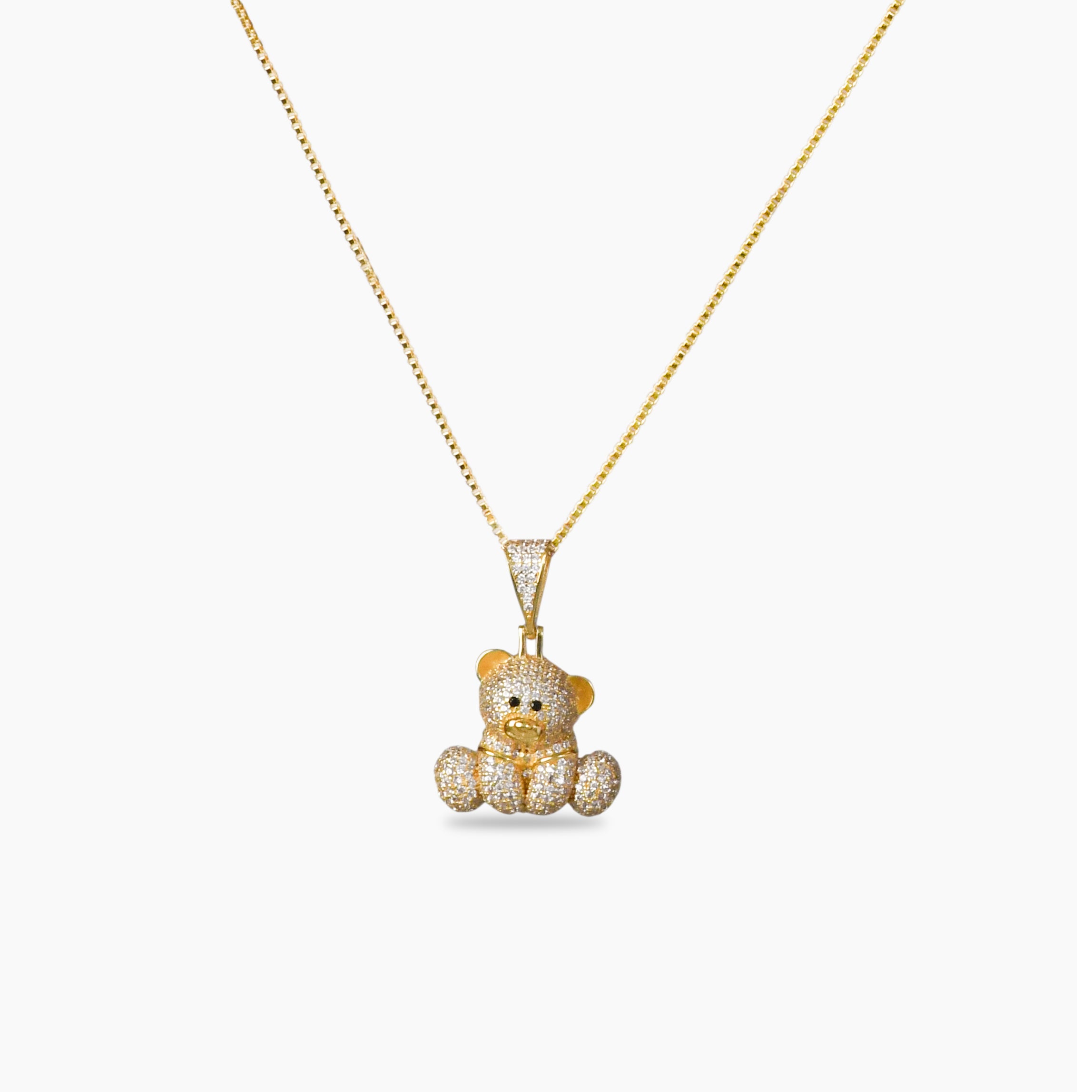 Iced Teddy Bear Necklace