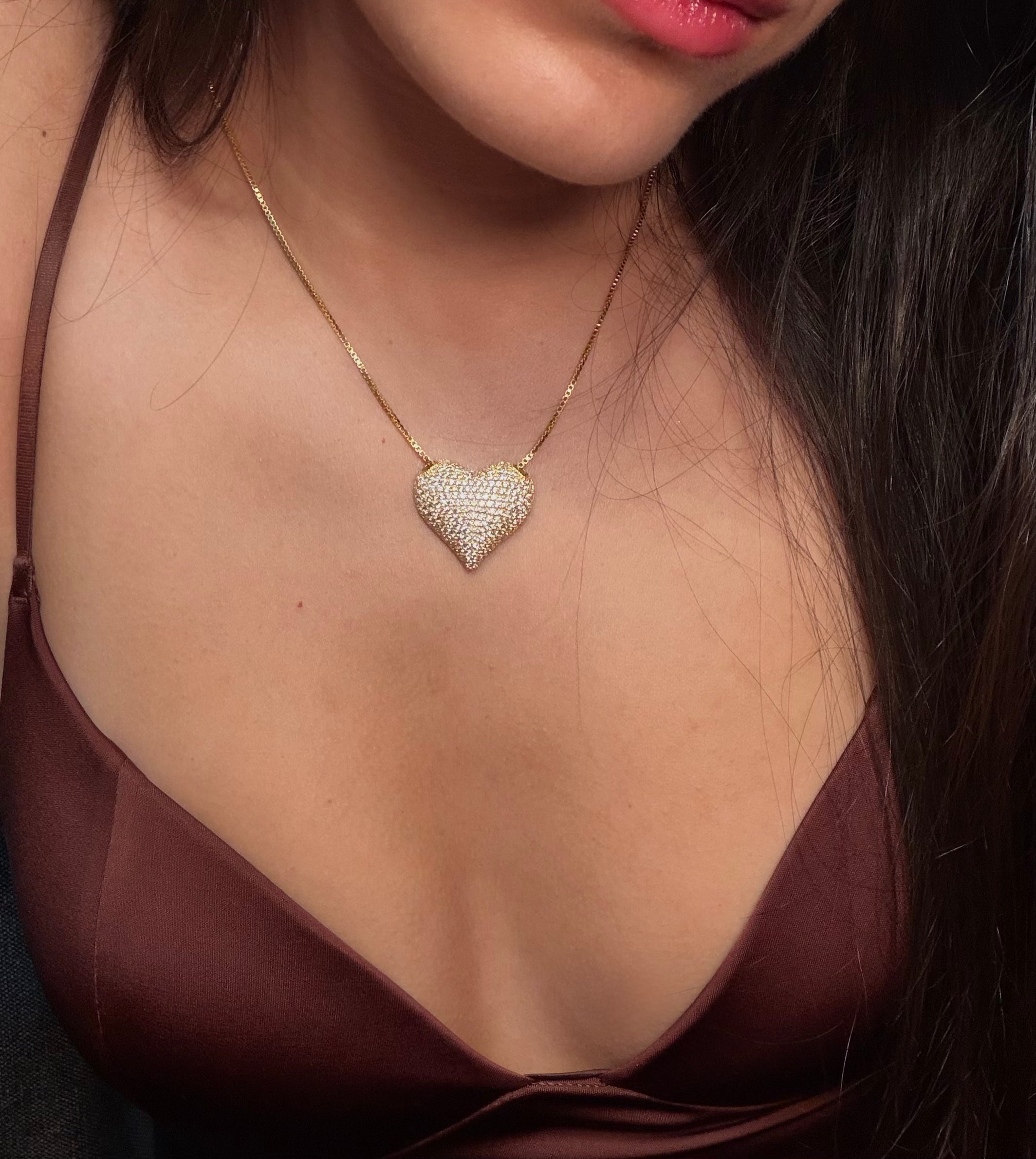 Iced Vera Heart Necklace