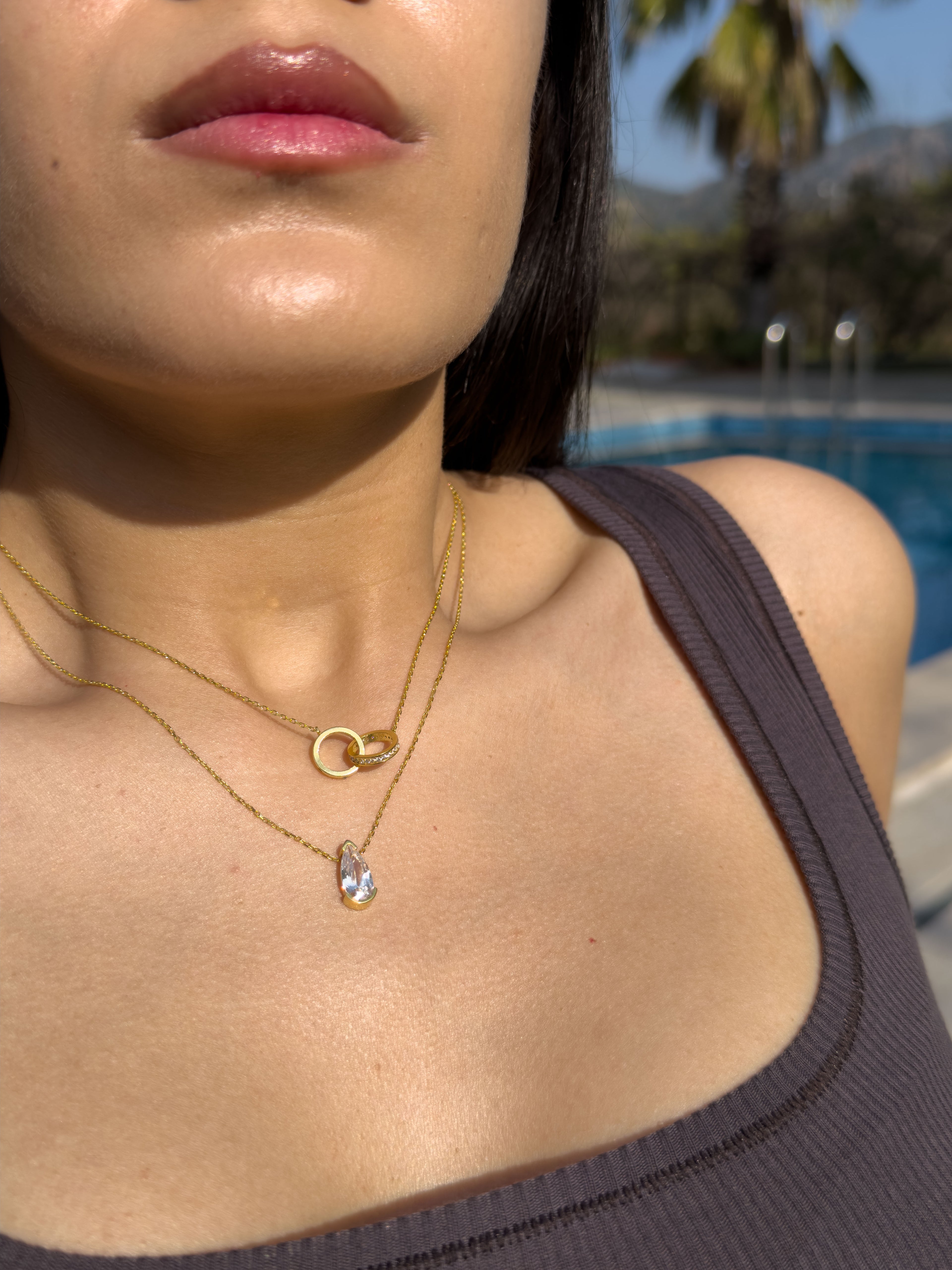 Double Ring Necklace