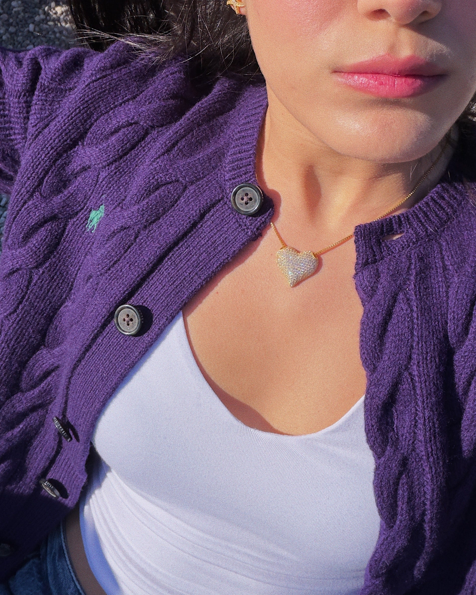 Iced Vera Heart Necklace