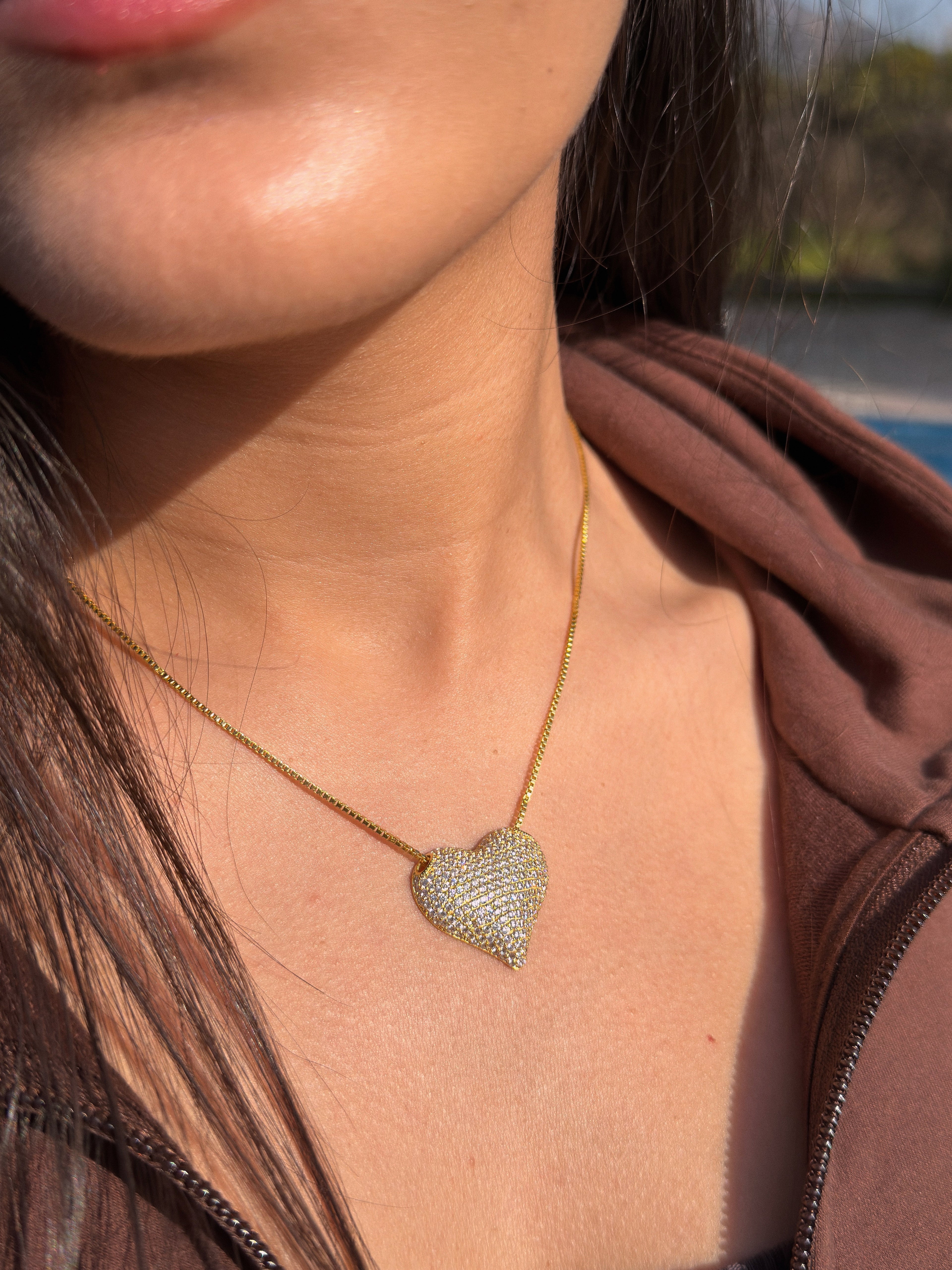 Iced Vera Heart Necklace
